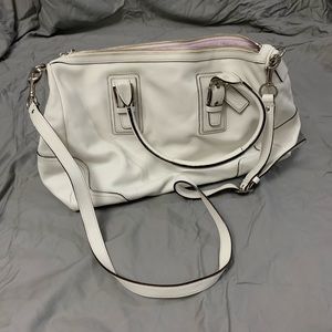 Gently Used White Coach Bag